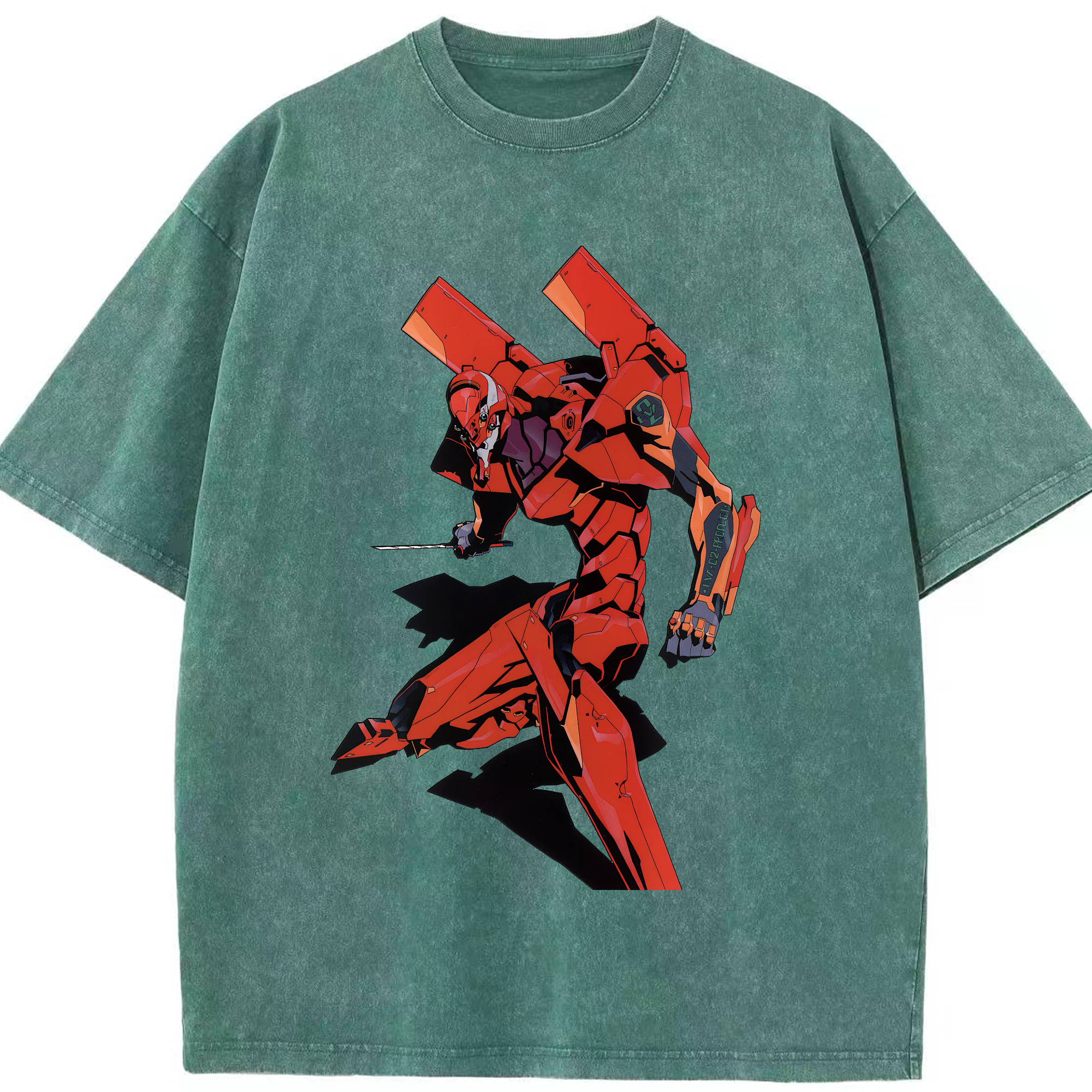 （画像用） EVA 新世紀エヴァンゲリオン 綿100% ヴィンテージ風 半袖Tシャツ（フロントプリント）